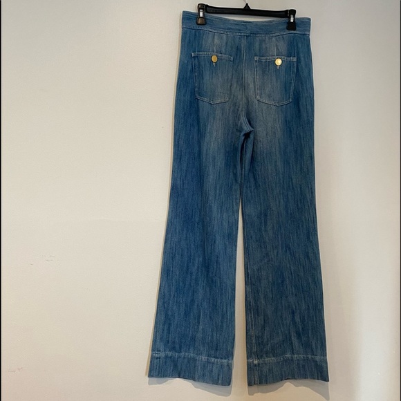 Isabel Marant Étoile Odessa Wide-Leg Denim Pants - Picture 5 of 10